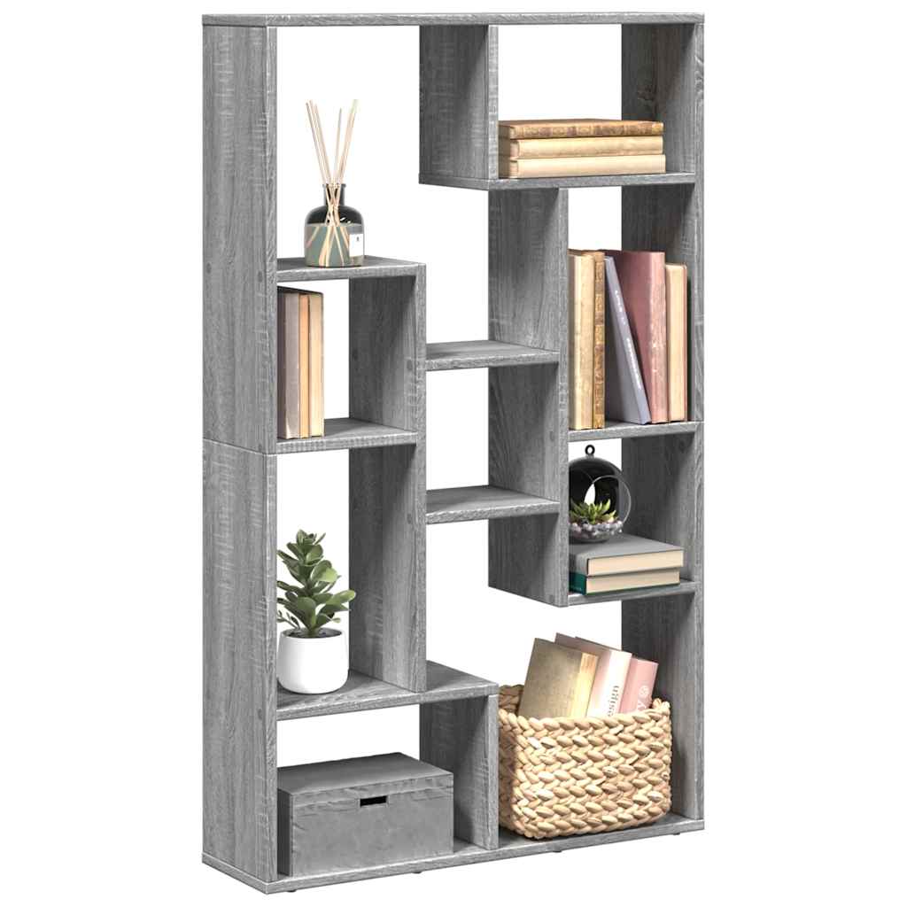 Bookcase Grey Sonoma 72x20x120,5 cm Engineered Wood