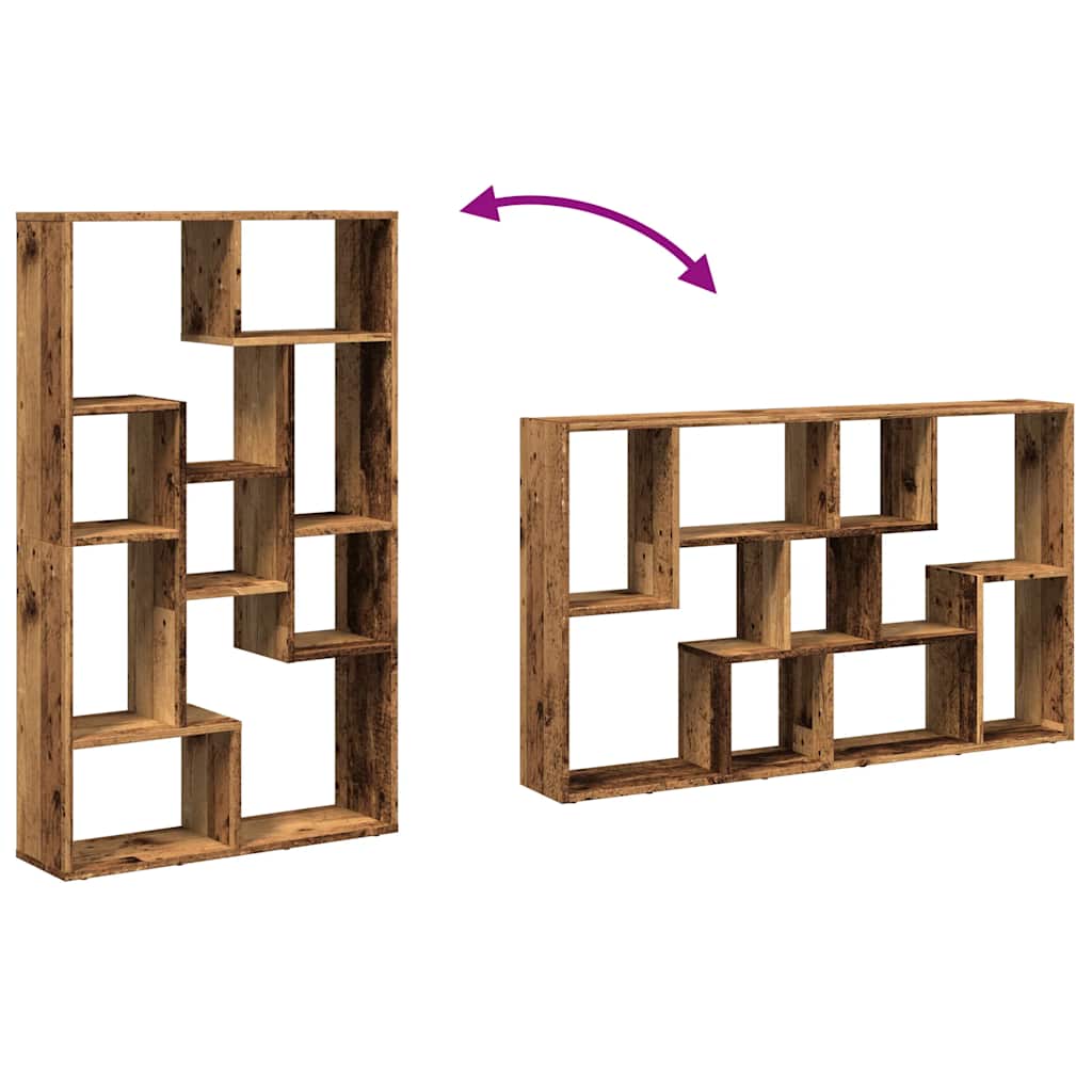 Bookcase Old Wood 72x20x120.5 cm Engineered Wood