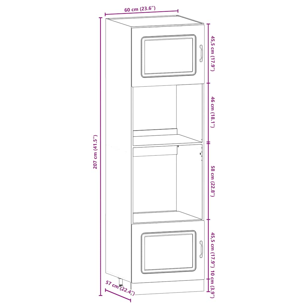 7 Piece Kitchen Cabinet Set Kalmar Black Engineered Wood