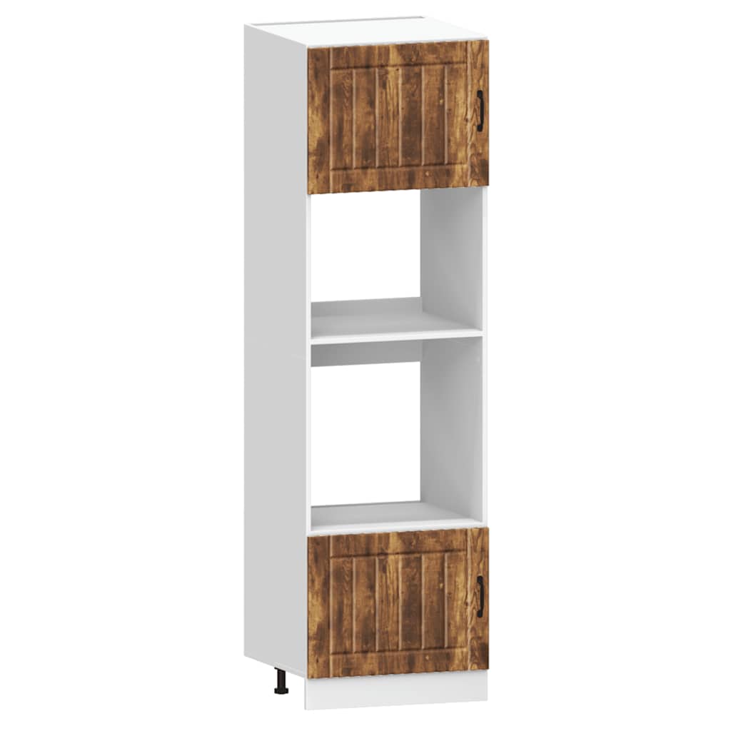 7 Piece Kitchen Cabinet Set Lucca Smoked Oak Engineered Wood