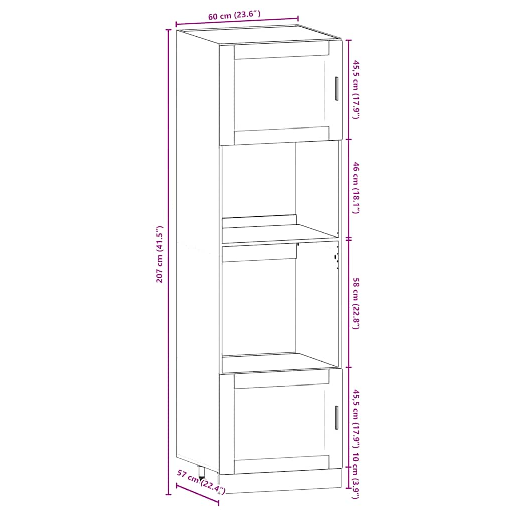 7 Piece Kitchen Cabinet Set Porto Black Engineered Wood