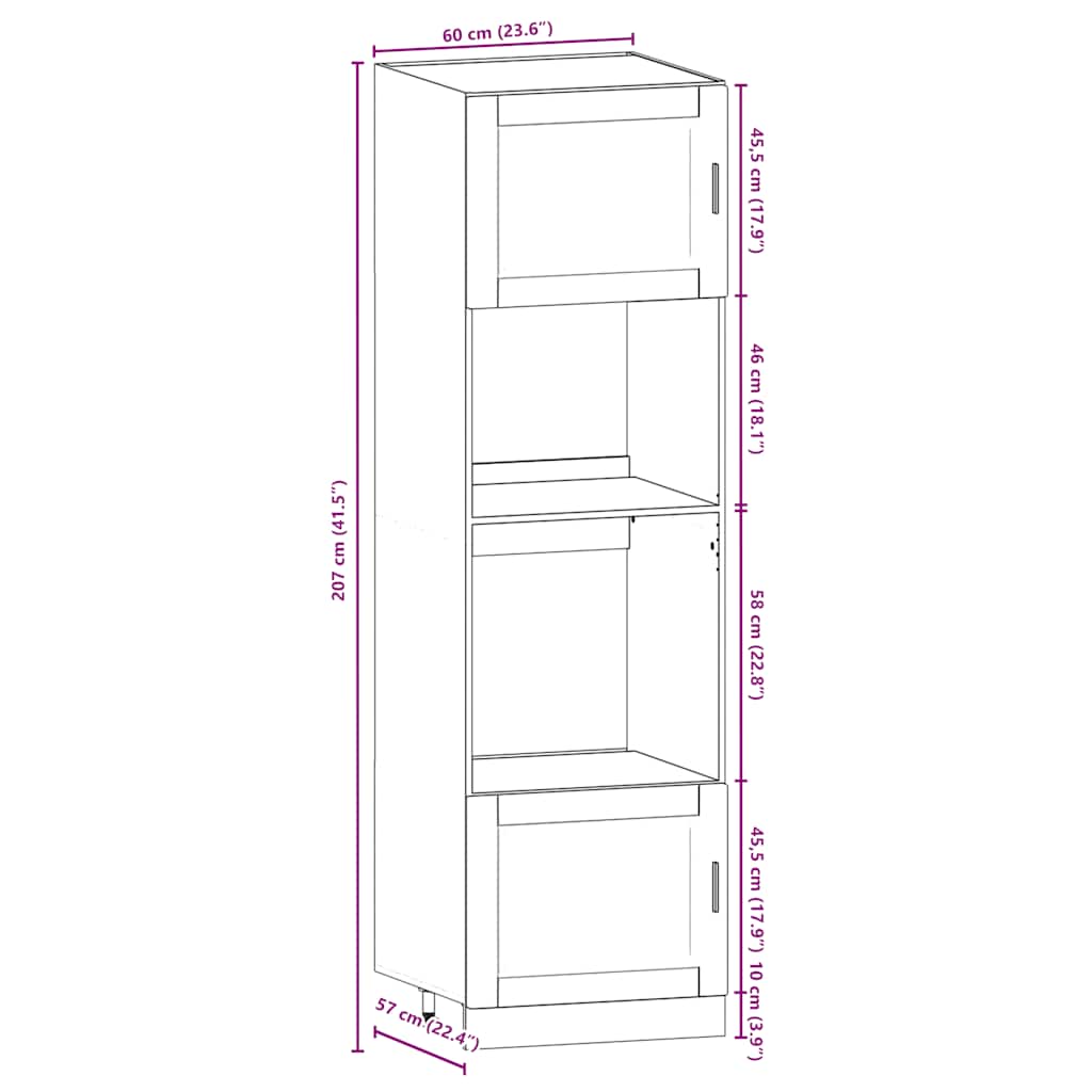 7 Piece Kitchen Cabinet Set Porto Sonoma Oak Engineered Wood