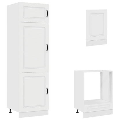 7 Piece Kitchen Cabinet Set "Kalmar" White Engineered Wood