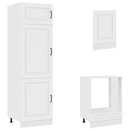7 Piece Kitchen Cabinet Set "Kalmar" White Engineered Wood