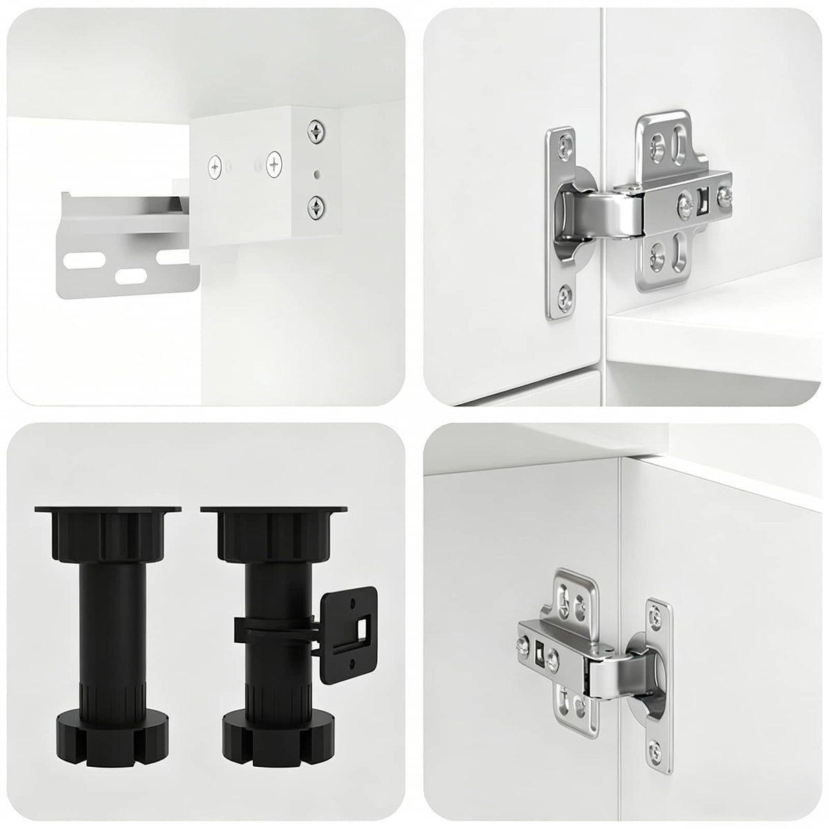 7 Piece Kitchen Cabinet Set "Kalmar" High Gloss White