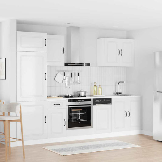 7 Piece Kitchen Cabinet Set "Kalmar" High Gloss White
