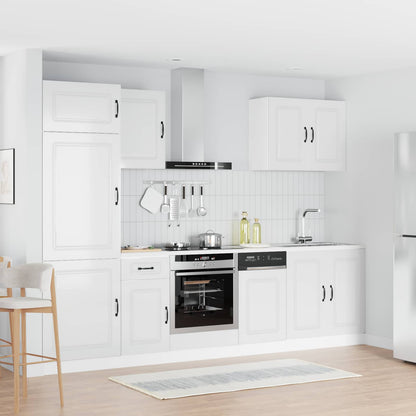 7 Piece Kitchen Cabinet Set "Kalmar" High Gloss White