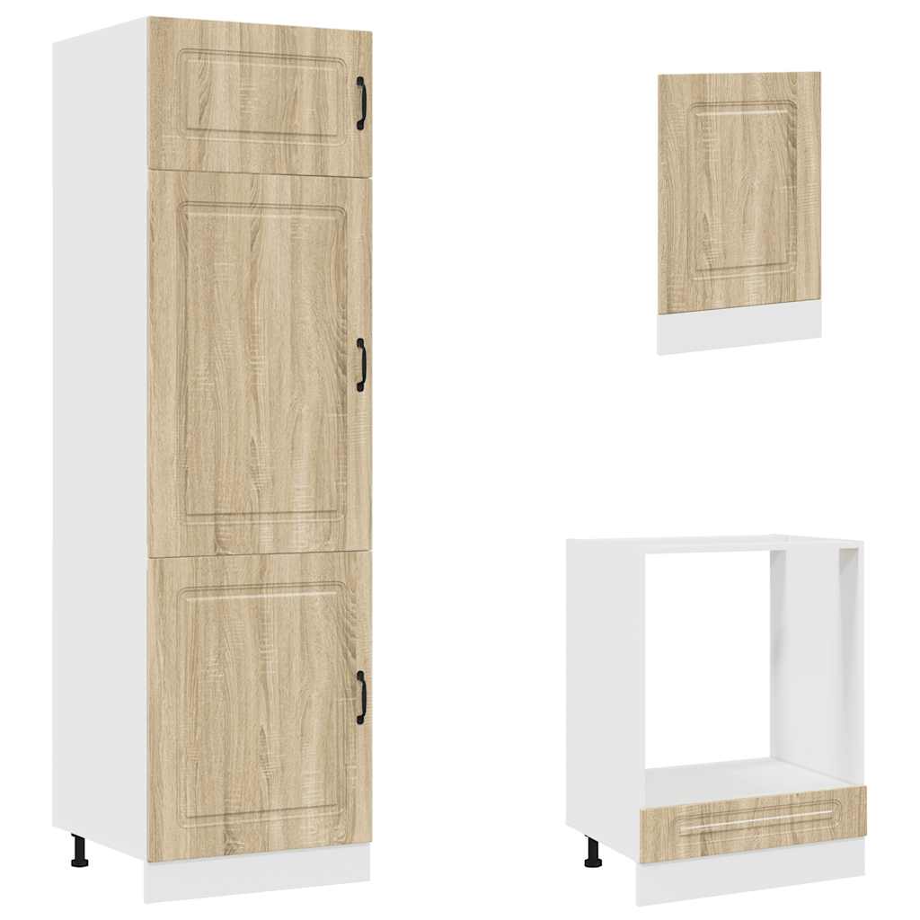 7 Piece Kitchen Cabinet Set "Kalmar" Sonoma Oak Engineered Wood
