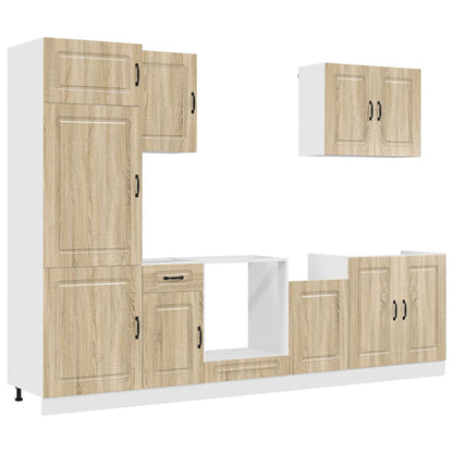 7 Piece Kitchen Cabinet Set "Kalmar" Sonoma Oak Engineered Wood