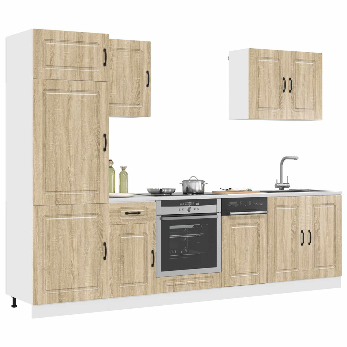 7 Piece Kitchen Cabinet Set "Kalmar" Sonoma Oak Engineered Wood
