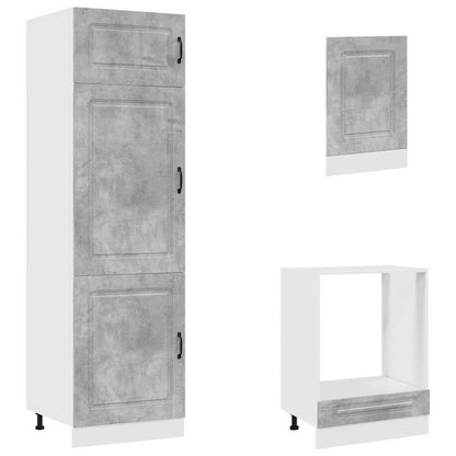 7 Piece Kitchen Cabinet Set "Kalmar" Concrete Grey