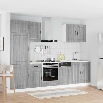 7 Piece Kitchen Cabinet Set "Kalmar" Grey Sonoma Engineered Wood