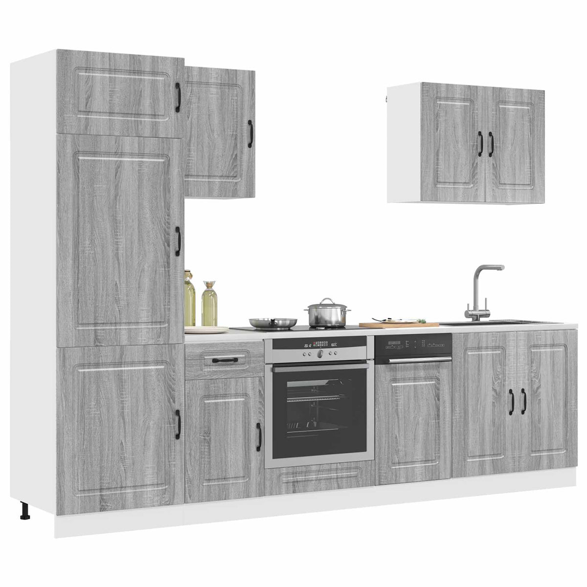 7 Piece Kitchen Cabinet Set "Kalmar" Grey Sonoma Engineered Wood
