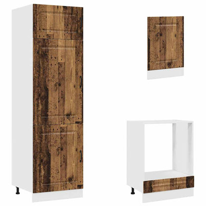7 Piece Kitchen Cabinet Set "Kalmar" Old Wood Engineered Wood
