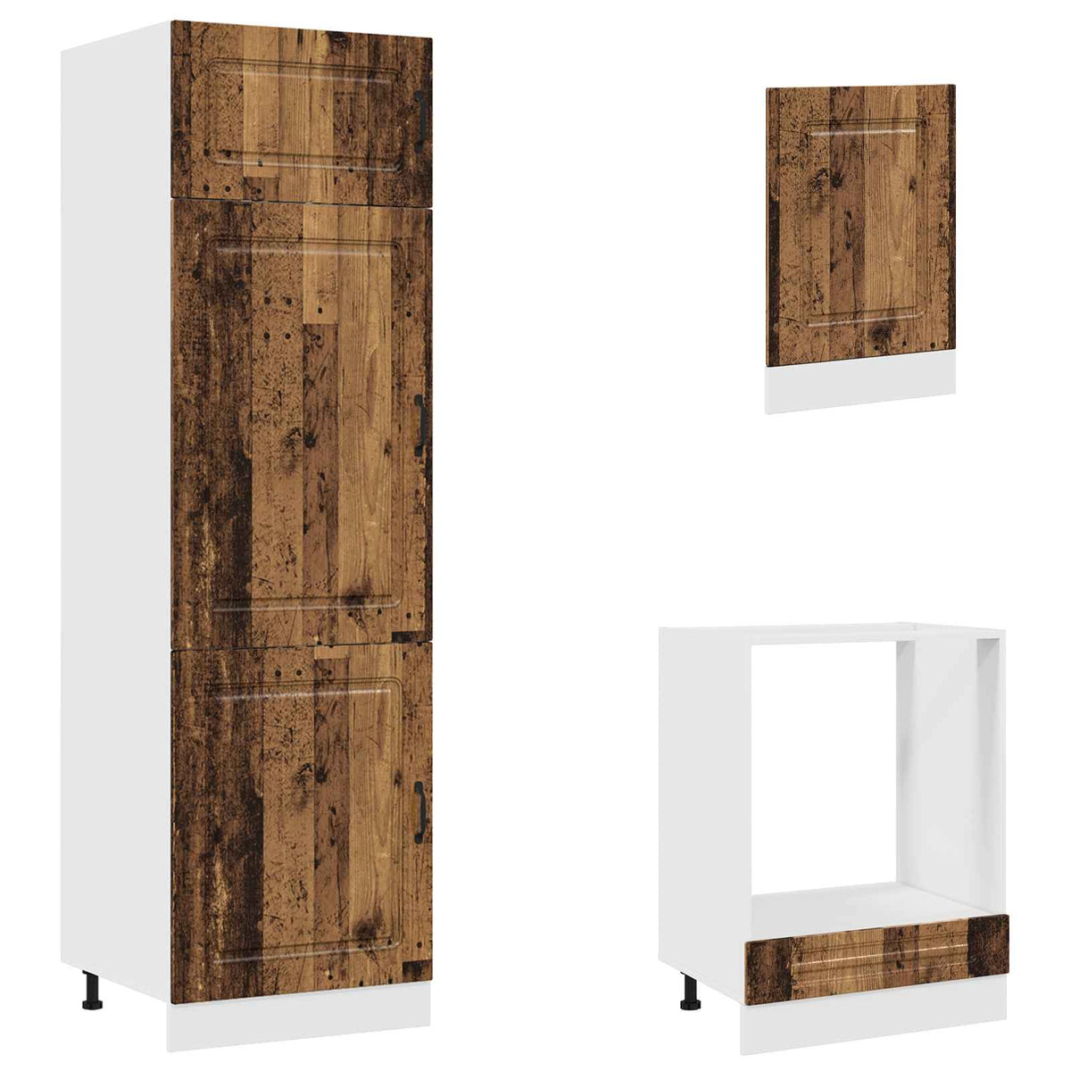 7 Piece Kitchen Cabinet Set "Kalmar" Old Wood Engineered Wood