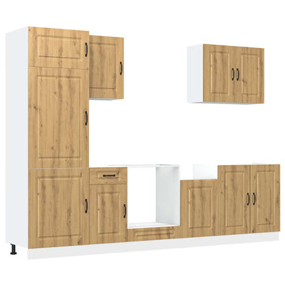 7 Piece Kitchen Cabinet Set Kalmar Artisan Oak Engineered Wood