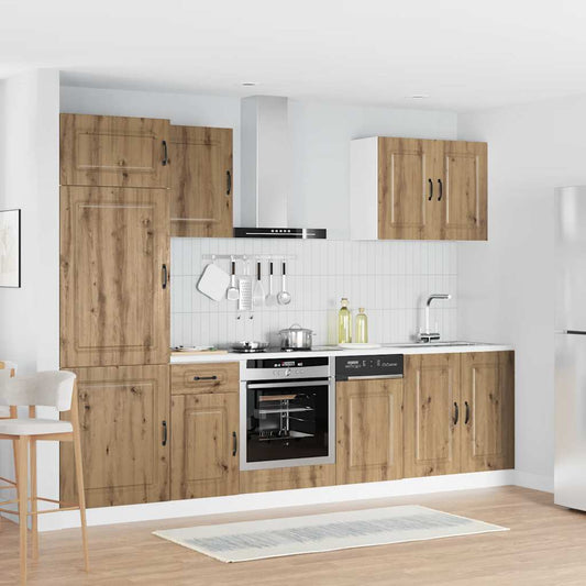 7 Piece Kitchen Cabinet Set "Kalmar" Artisan Oak Engineered Wood