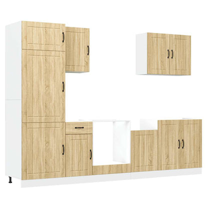 7 Piece Kitchen Cabinet Set Lucca Sonoma Oak Engineered Wood