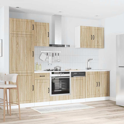 7 Piece Kitchen Cabinet Set "Lucca" Sonoma Oak Engineered Wood