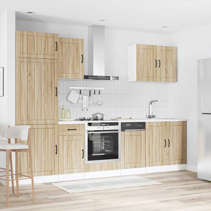 7 Piece Kitchen Cabinet Set "Lucca" Sonoma Oak Engineered Wood