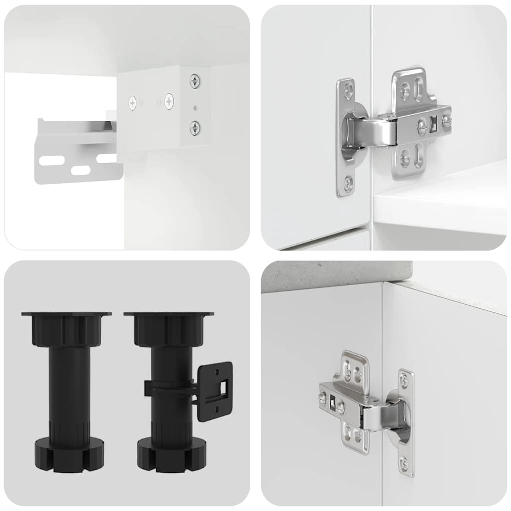 7 Piece Kitchen Cabinet Set Lucca Concrete Grey Engineered Wood