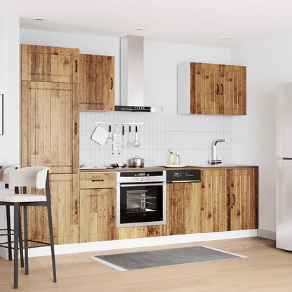 7 Piece Kitchen Cabinet Set Lucca Old Wood Engineered Wood