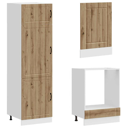 7 Piece Kitchen Cabinet Set "Lucca" Artisan Oak Engineered Wood