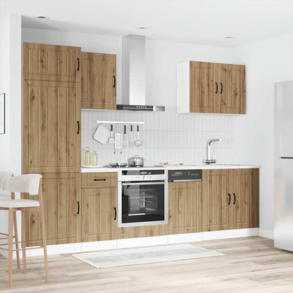 7 Piece Kitchen Cabinet Set "Lucca" Artisan Oak Engineered Wood