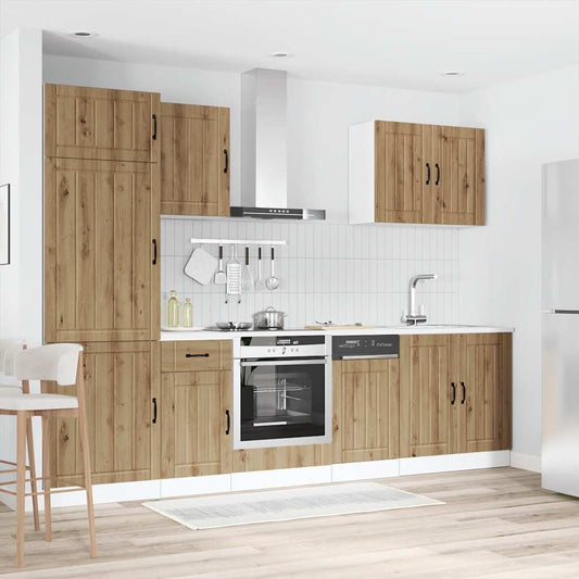 7 Piece Kitchen Cabinet Set "Lucca" Artisan Oak Engineered Wood