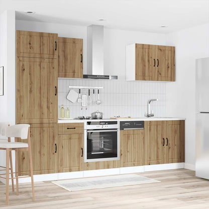 7 Piece Kitchen Cabinet Set "Lucca" Artisan Oak Engineered Wood