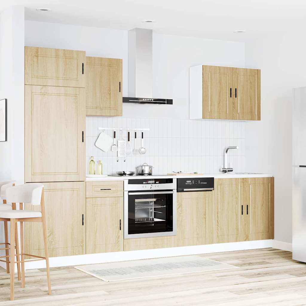 7 Piece Kitchen Cabinet Set Porto Sonoma Oak Engineered Wood