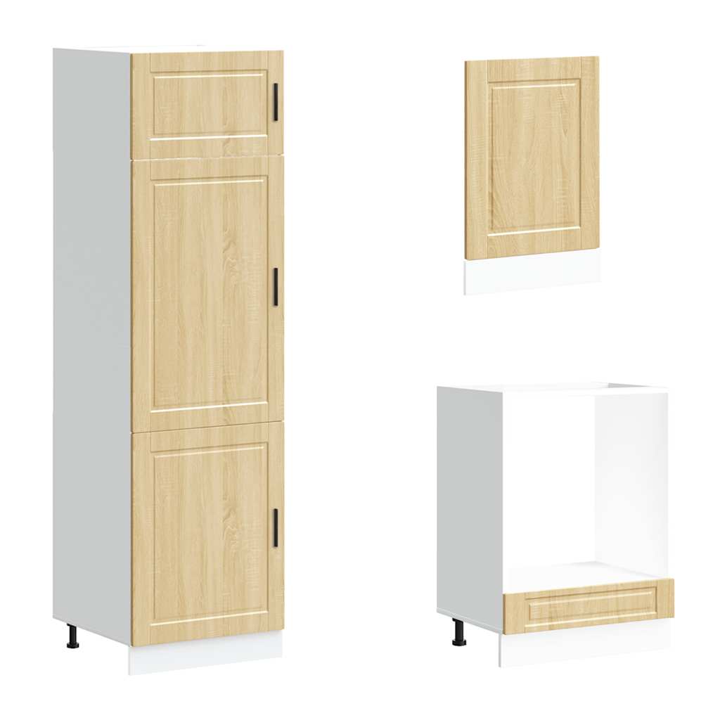 7 Piece Kitchen Cabinet Set Porto Sonoma Oak Engineered Wood