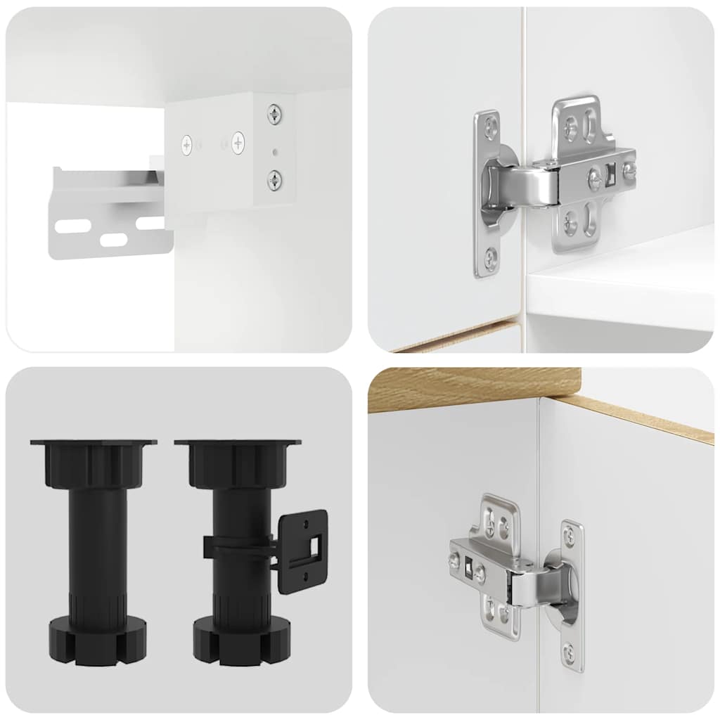 7 Piece Kitchen Cabinet Set Porto Sonoma Oak Engineered Wood