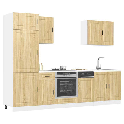 7 Piece Kitchen Cabinet Set Porto Sonoma Oak Engineered Wood