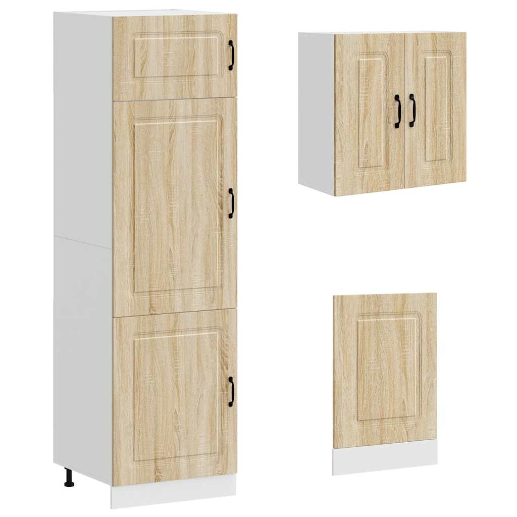 8 Piece Kitchen Cabinet Set "Kalmar" Sonoma Oak Engineered Wood