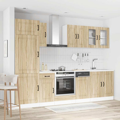 8 Piece Kitchen Cabinet Set "Kalmar" Sonoma Oak Engineered Wood