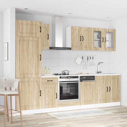 8 Piece Kitchen Cabinet Set "Kalmar" Sonoma Oak Engineered Wood