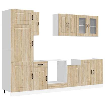 8 Piece Kitchen Cabinet Set "Kalmar" Sonoma Oak Engineered Wood