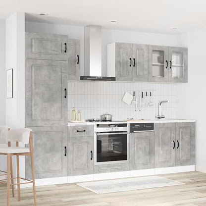 8 Piece Kitchen Cabinet Set "Kalmar" Concrete Grey