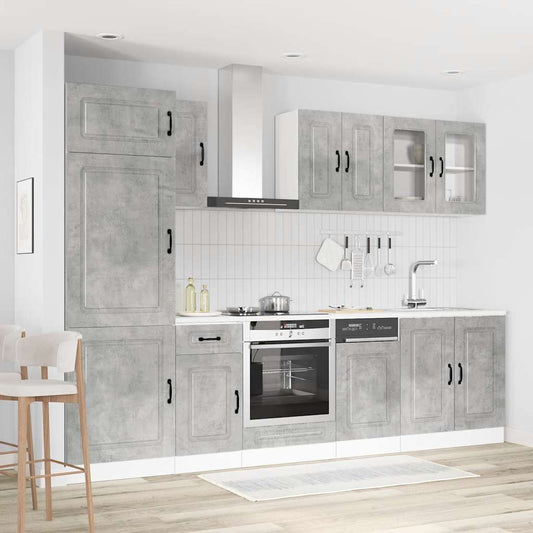 8 Piece Kitchen Cabinet Set "Kalmar" Concrete Grey
