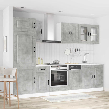 8 Piece Kitchen Cabinet Set "Kalmar" Concrete Grey
