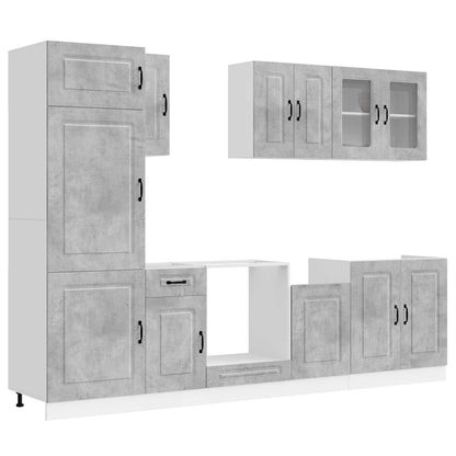 8 Piece Kitchen Cabinet Set "Kalmar" Concrete Grey