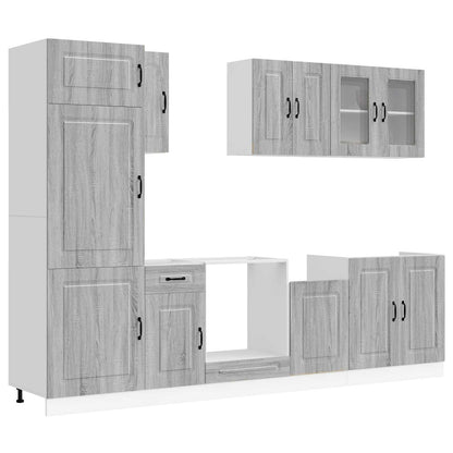 8 Piece Kitchen Cabinet Set "Kalmar" Grey Sonoma Engineered Wood