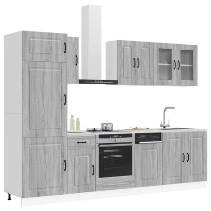 8 Piece Kitchen Cabinet Set "Kalmar" Grey Sonoma Engineered Wood
