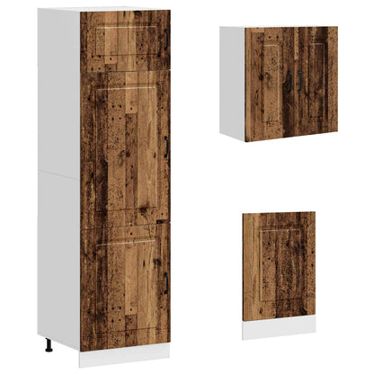 8 Piece Kitchen Cabinet Set "Kalmar" Old Wood Engineered Wood