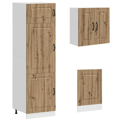 8 Piece Kitchen Cabinet Set "Kalmar" Artisan Oak Engineered Wood