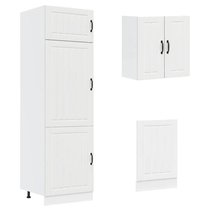 8 Piece Kitchen Cabinet Set Lucca White Engineered Wood