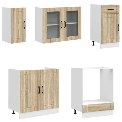 8 Piece Kitchen Cabinet Set "Lucca" Sonoma Oak Engineered Wood