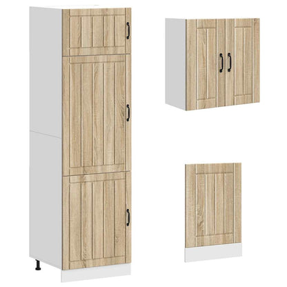 8 Piece Kitchen Cabinet Set "Lucca" Sonoma Oak Engineered Wood