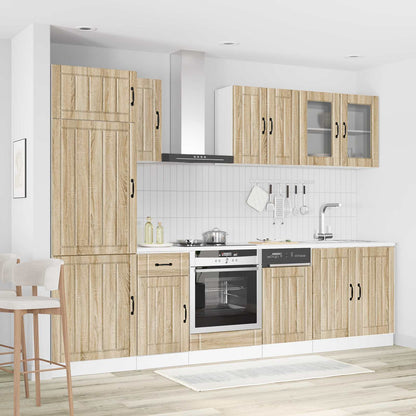 8 Piece Kitchen Cabinet Set "Lucca" Sonoma Oak Engineered Wood